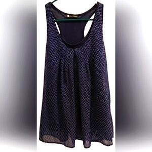 Valerie Bertinelli Polka Dot Racer Back Tank Top Size M